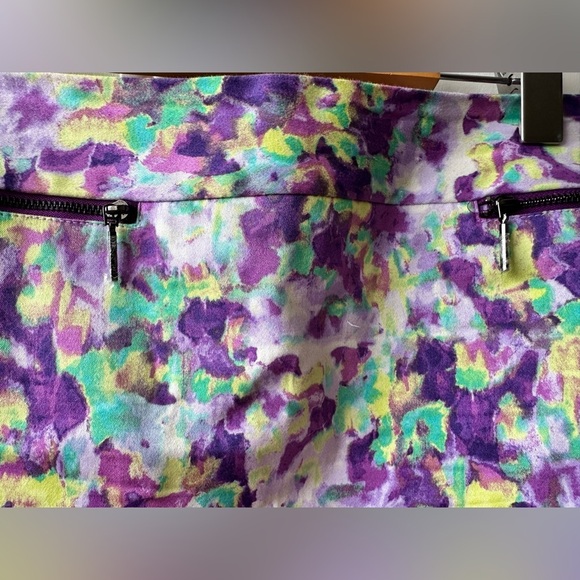 Calvin Klein Purple Multi Coloured Pencil Skirt - Picture 3 of 5